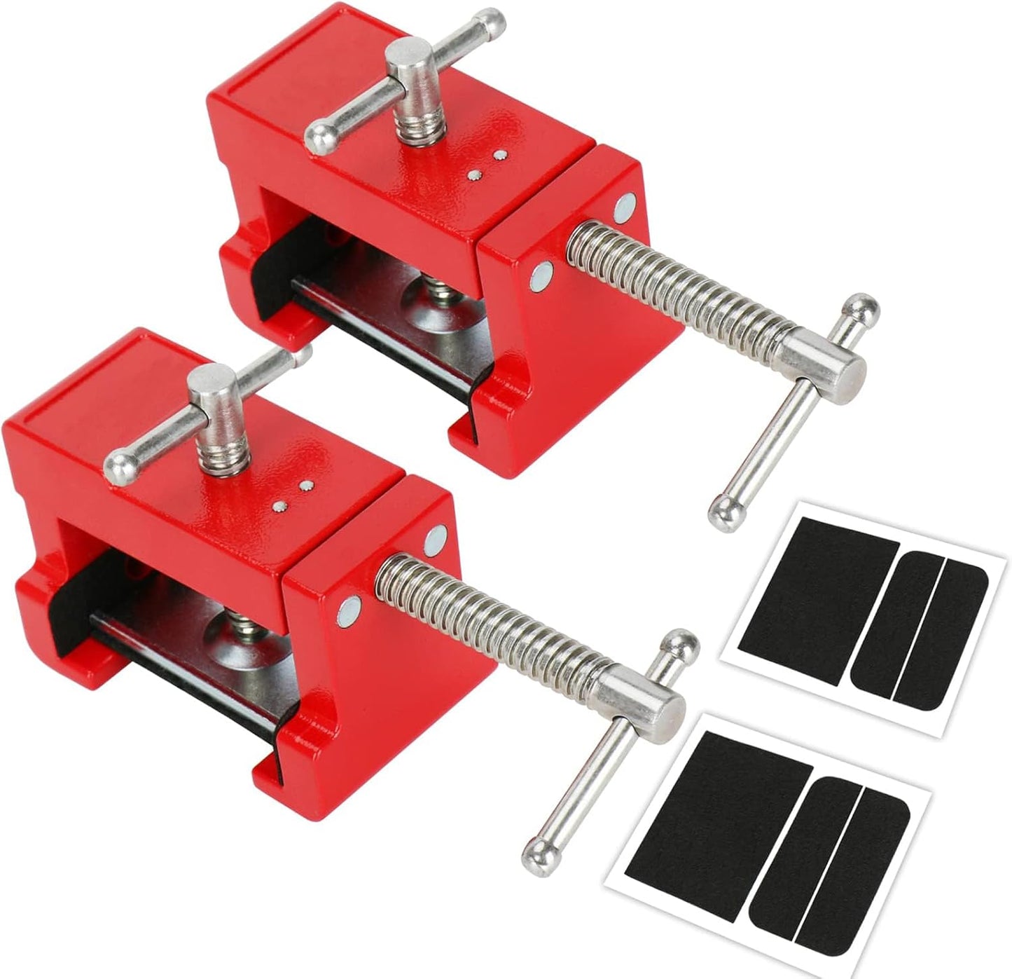 Cabinet Clamps. Cabinetry Clamps Cabinet Face Frame Clamps Cabinet Installation Clamps Cabinet Tools with Two Side Screws and Alignment Plate. 2 Pack (Red)