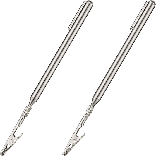 Mudder 2 Pcs Telescoping Clip Roach Clips for Joints Telescopic Metal Wire Joint Clamp with Pen Bracelet Helper Tool Extendable for Mechanics Home Automobile Repairing Jewelry Fix(Range 8.27-36 Inch)